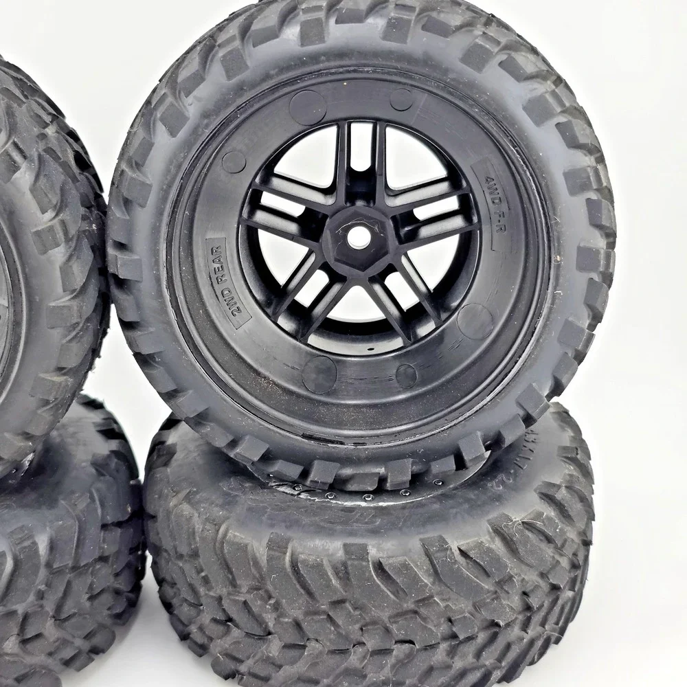 4x Traxxas Slash 4x4 Spec 1/10 Short Course Truck Tires on 12mm Hex Wheels